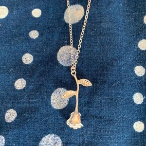 Silver Rose Necklace